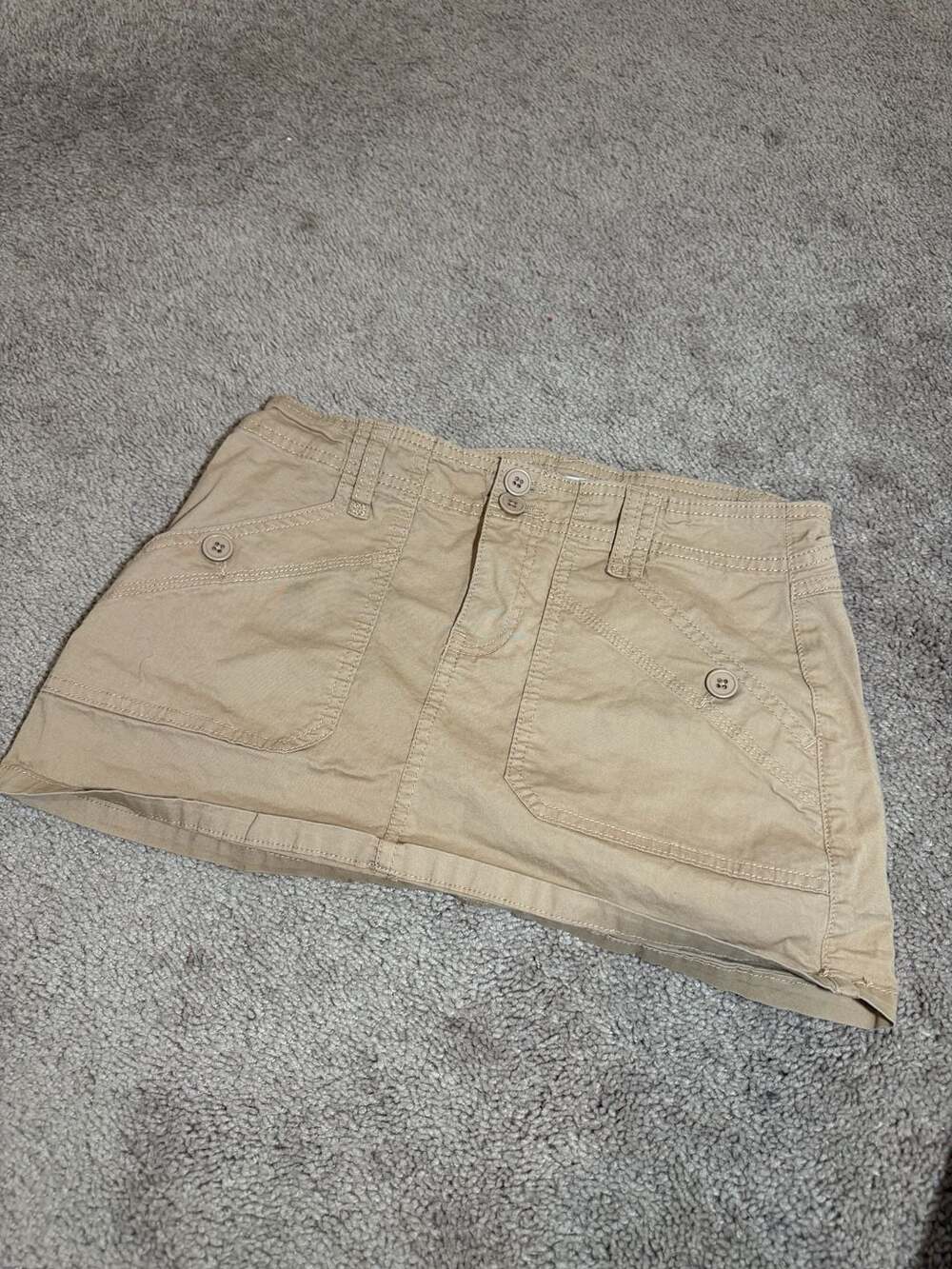 Vanilla Star Cargo Mini Skirt Size S Tan (0033)